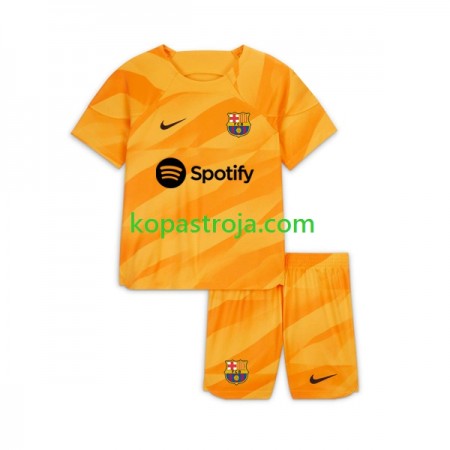 Billiga Fotbollströjor FC Barcelona Målvakt Barn Fjärde tröja 2023/24 Kortärmad